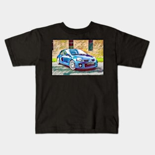 Blue Renault Clio V6 Kids T-Shirt